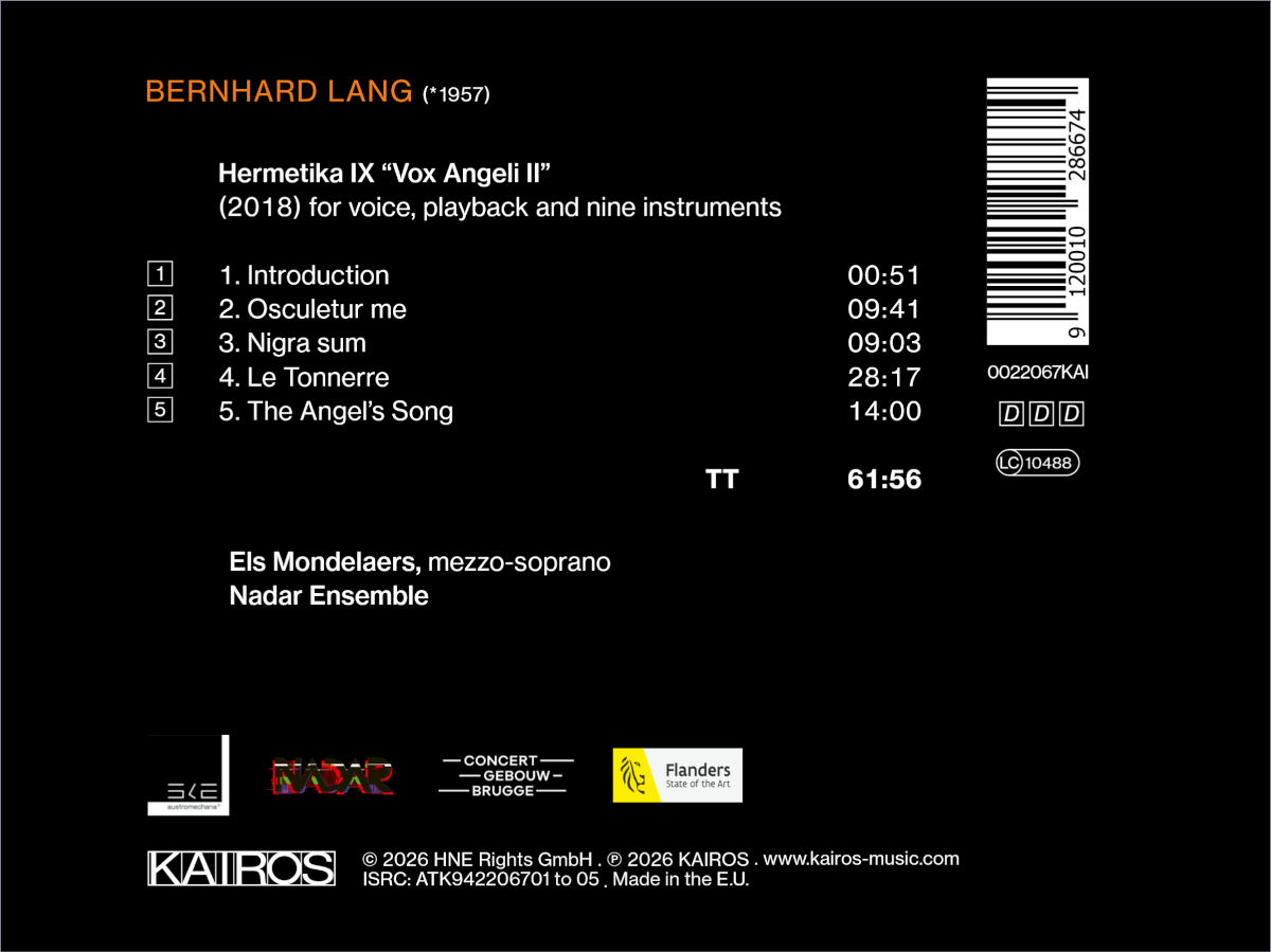 Bernhard Lang: CD Hermetika IX 'Vox Angeli' page 2