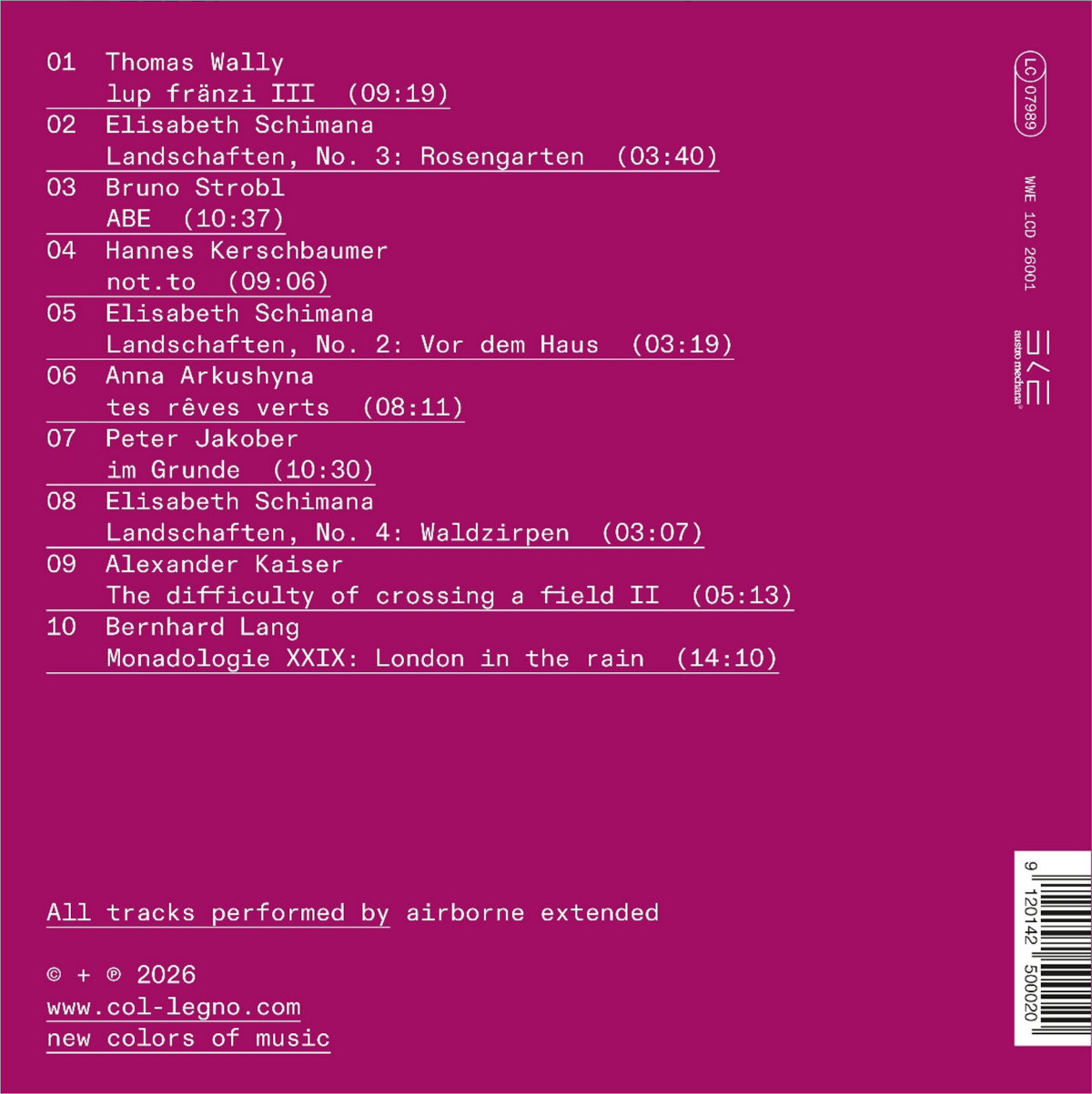 CD-Cover mit Monadologie 29 – London in the Rain, Seite 2