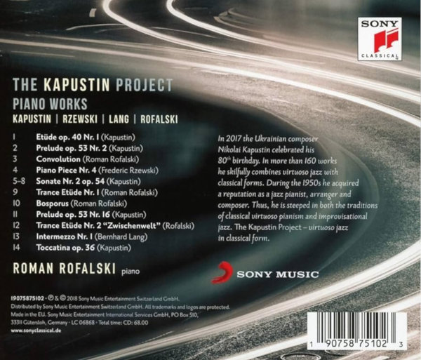 CD The Kapustin Project, Roman Rofalski, mit Intermezzo Nr. 1, Cover Seite 2